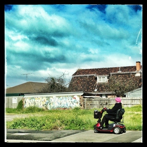 Day 862. Senior Sidewalk Surfer